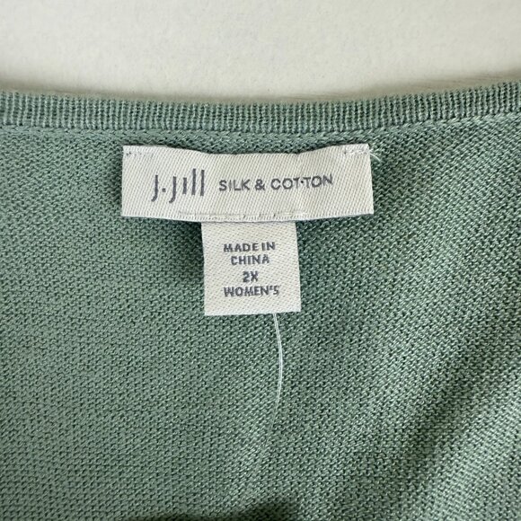 NWT J.Jill Silk & Cotton V-Neck Tunic Sweater • 2X - Picture 3 of 9